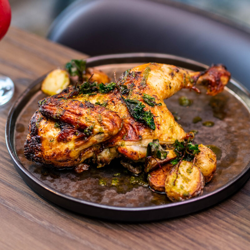 Chermoula Roasted half chicken at W Cafe & Bar