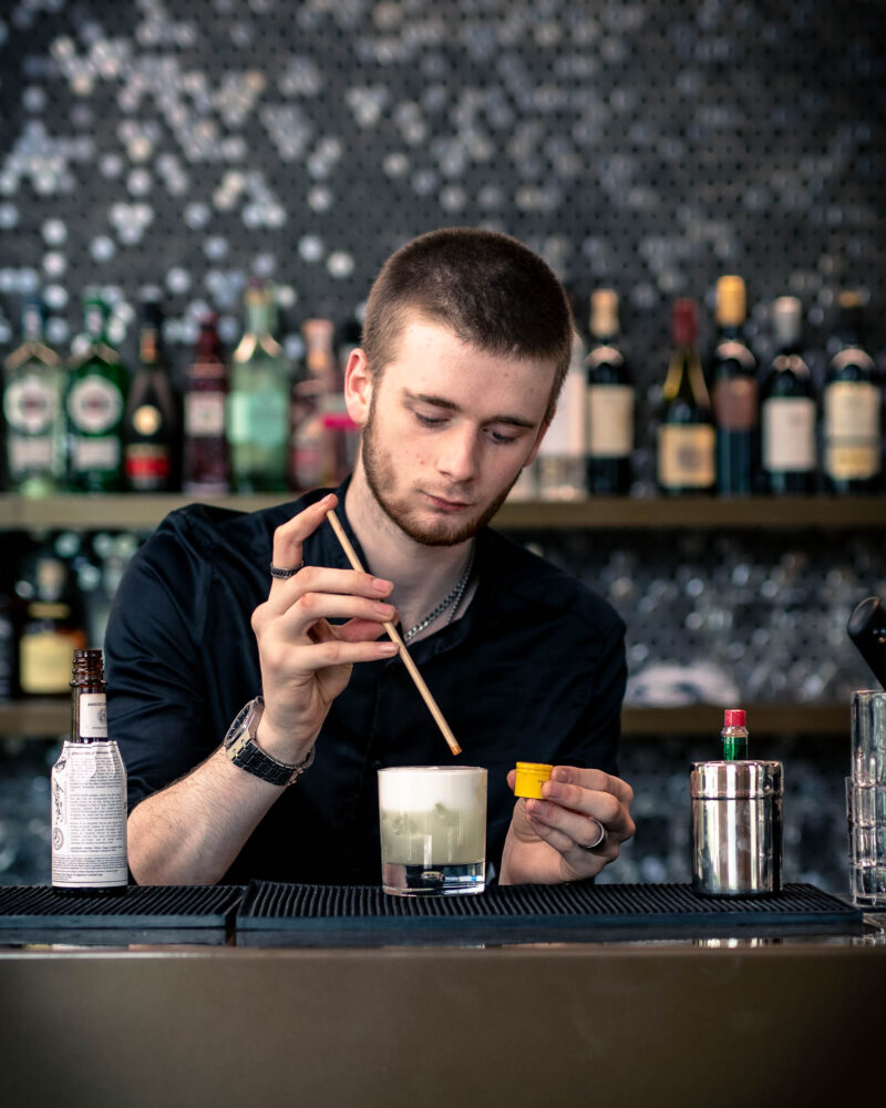 bartender making a cocktail