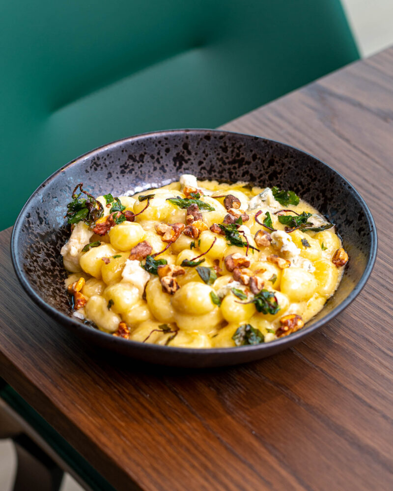 pasta dish at w cafe & bar