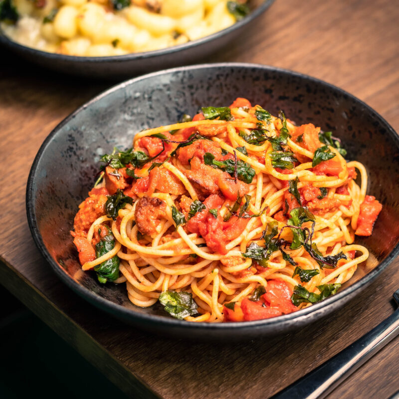 Spaghetti dish at W Cafe & Bar