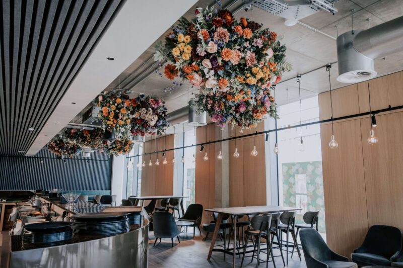 W Cafe & Bar Seating and Bar