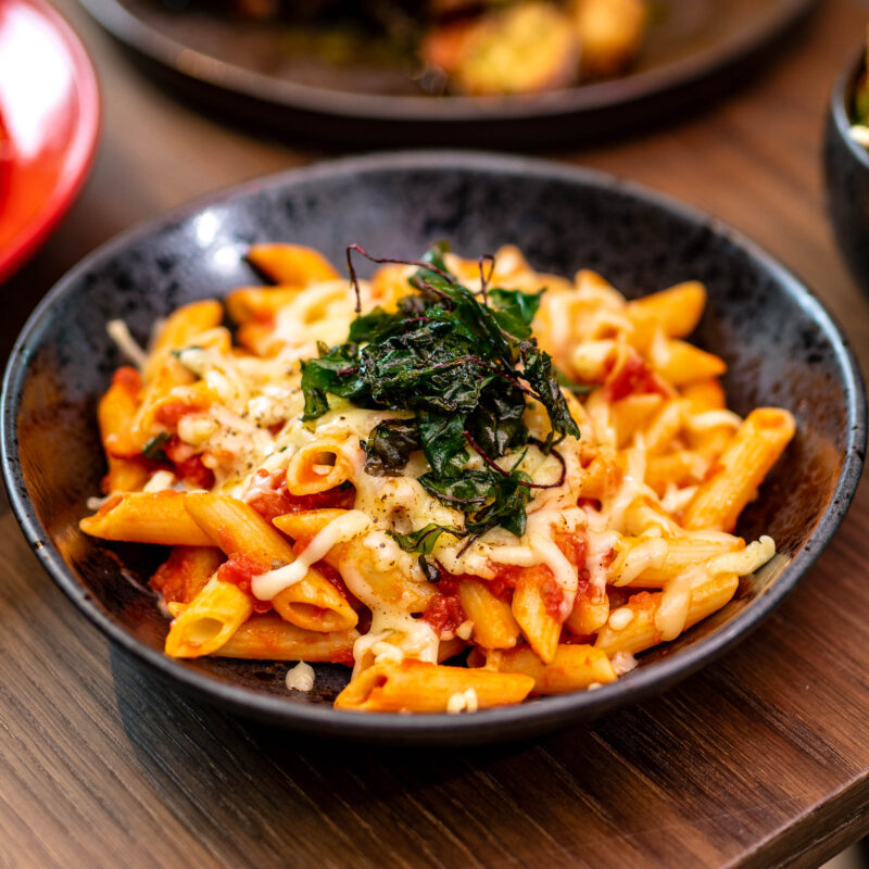 Penne pomidorini Mozarella dish at W Cafe & Bar