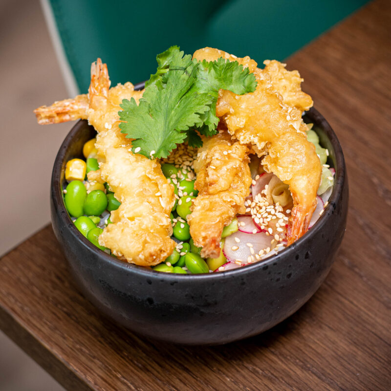 Tempura Prawn Poke at W Cafe & Bar