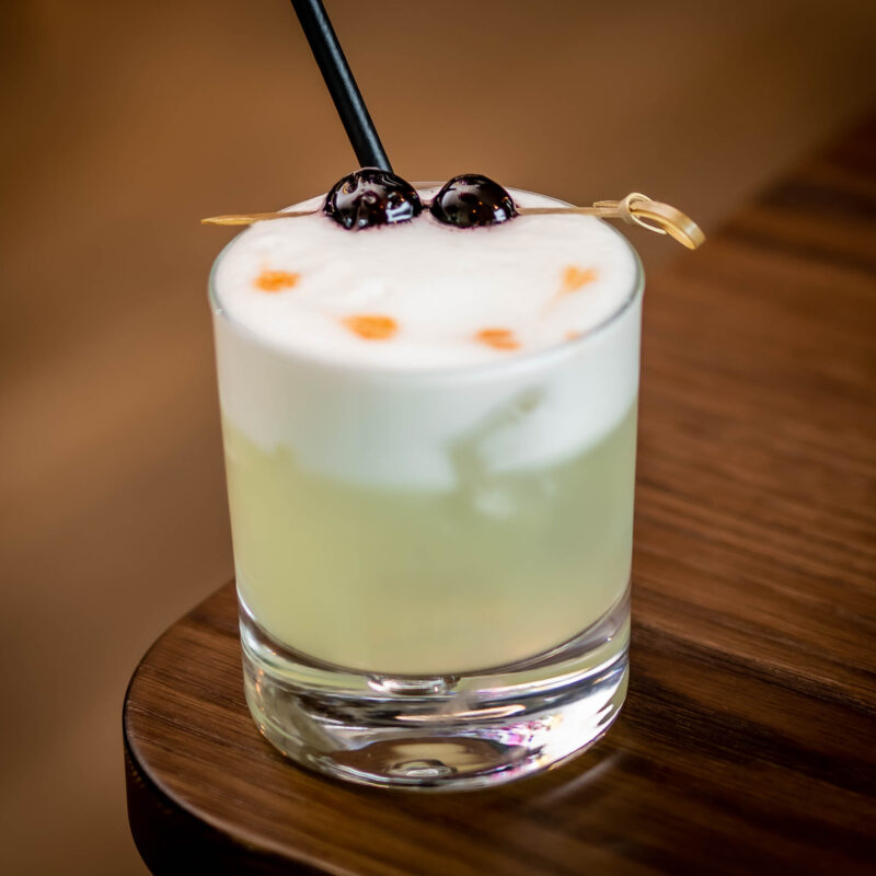 Whiskey Sour cocktail at W Cafe & Bar